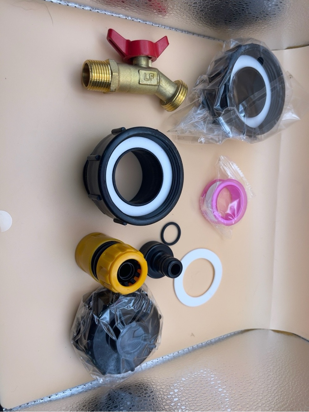 IBC Tote Tank Adapter Kit Brass Spigot & Hose Connectors